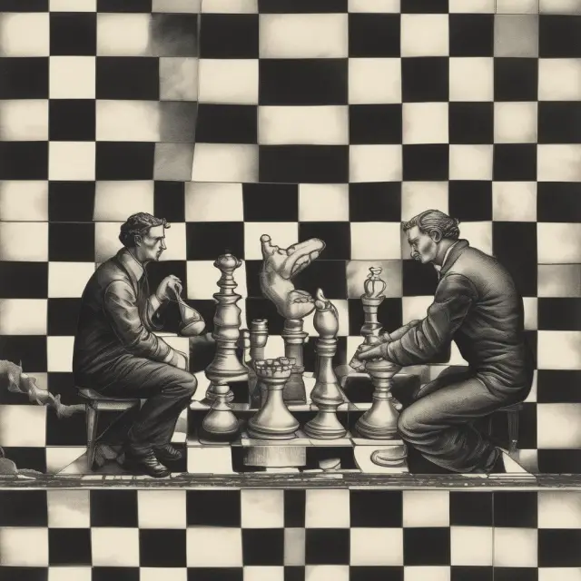 Lender and Borrower in front of a chessboard; collateral pieces represent non-recourse debt transactions