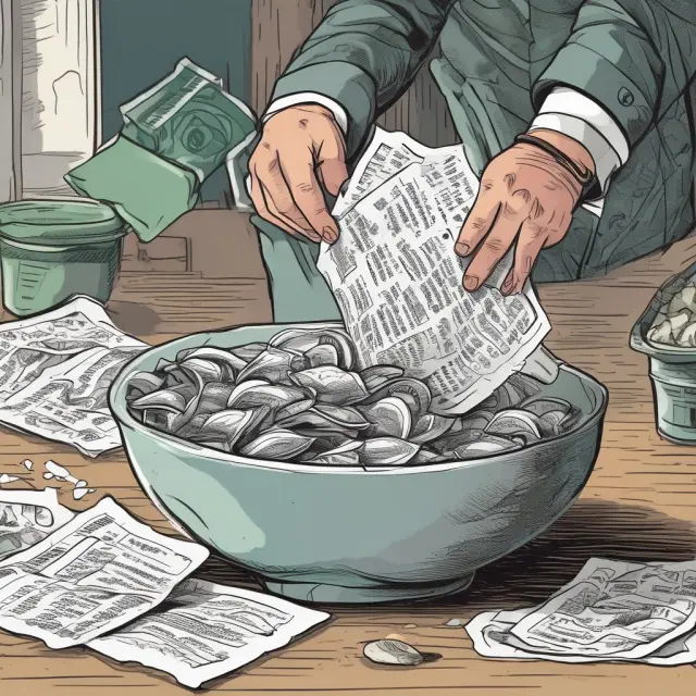A person holding a large, spilling bowl of nonrefundable tax credits, symbolizing their inability to retain the excess and return any to the IRS.