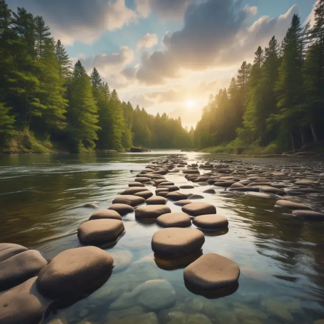 A person wading through a river of taxes, supported by stepping stones symbolizing nonrefundable tax credits: Saver