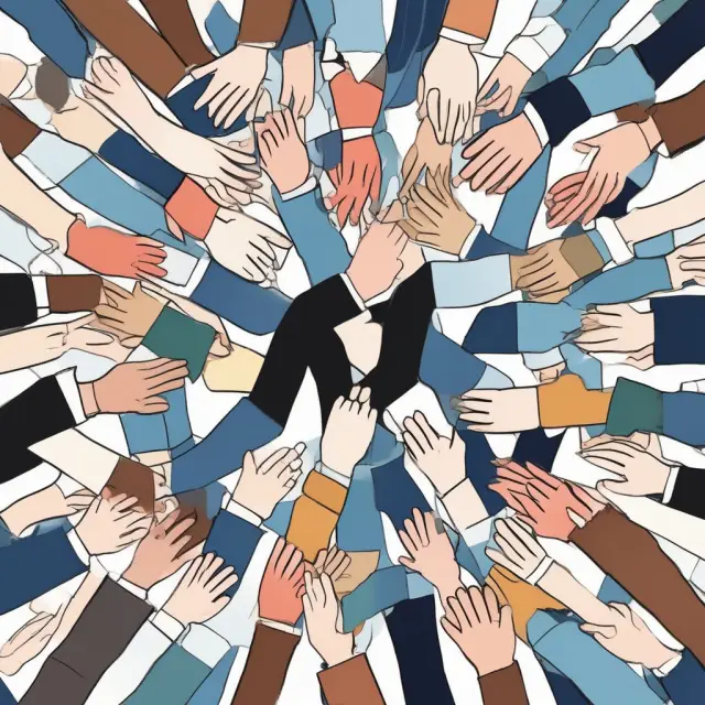 An image of various hands balancing a scale, representing the decision-making process between renouncing or exercising non-renounceable rights in a share issue.