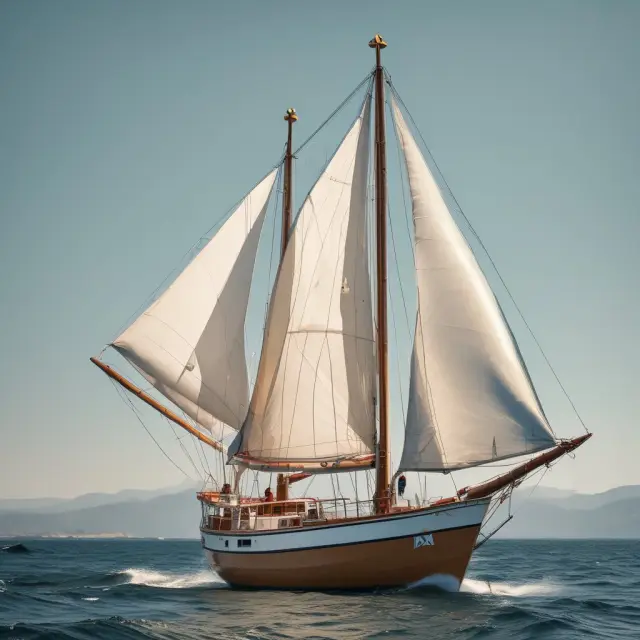 Golden sailboat with an anchor, representing the tax obligations of nonresident aliens in the U.S.