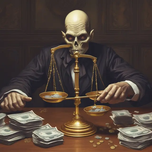 Nonresident alien evaluating tax exemptions, including FEIE and FHE, using a golden scale with US and foreign currencies