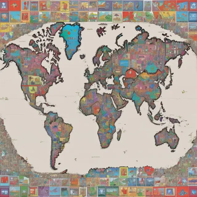 Question marks symbolizing FAQs form a global map with interconnected answers representing unlocked regions. Nontariff barriers are shown as locked borders.