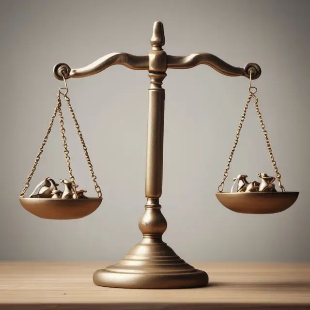 An image of a scale, one side weighing down with no-par value stocks, the other with par value stocks. The balance represents the investment decision between flexibility and tradition.