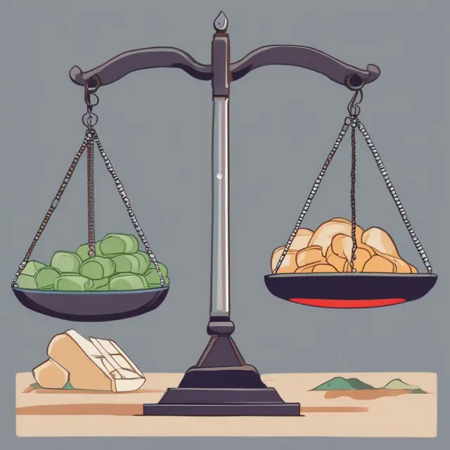 Two sets of scales compare the benefits and drawbacks of issuing no-par or low-par value stocks for company growth.