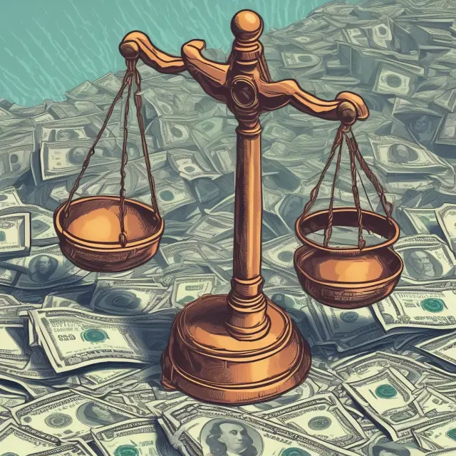 A balance of scales represents state and federal regulations on no-par and low-par value stocks