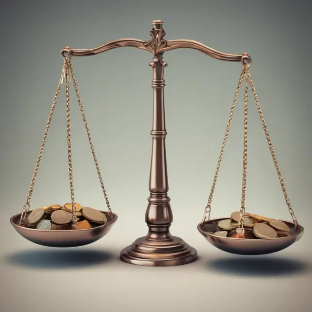 Scale with Net Income (revenues-expenses) on one side and NOPLAT (EBIT x (1 - Tax Rate)) on the other, symbolizing operational efficiency comparison