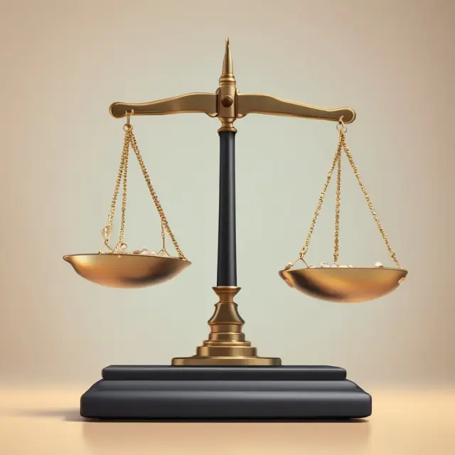 Golden coin representing NOPLAT on a balance scale, symbolizing operational efficiency