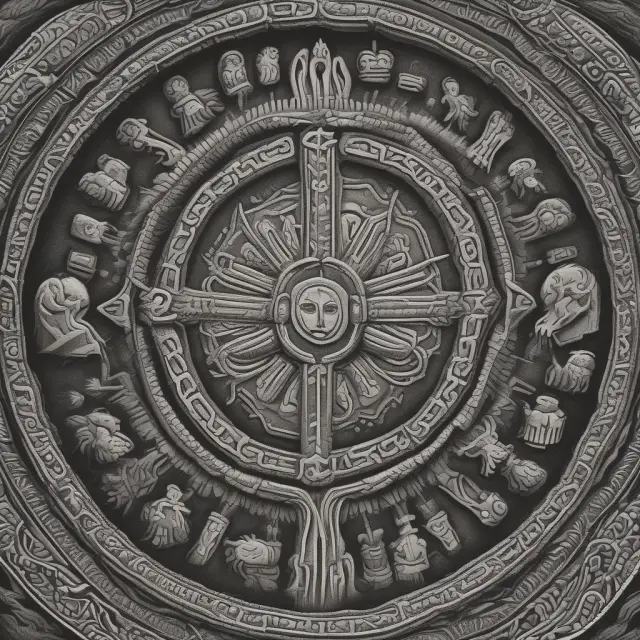 Nordic people united by a large shield, representing society-wide risk sharing