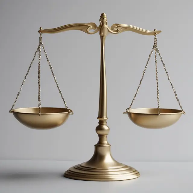 Golden scales symbolizing capitalism balanced against silver bowls for socialism, depicting the Nordic model