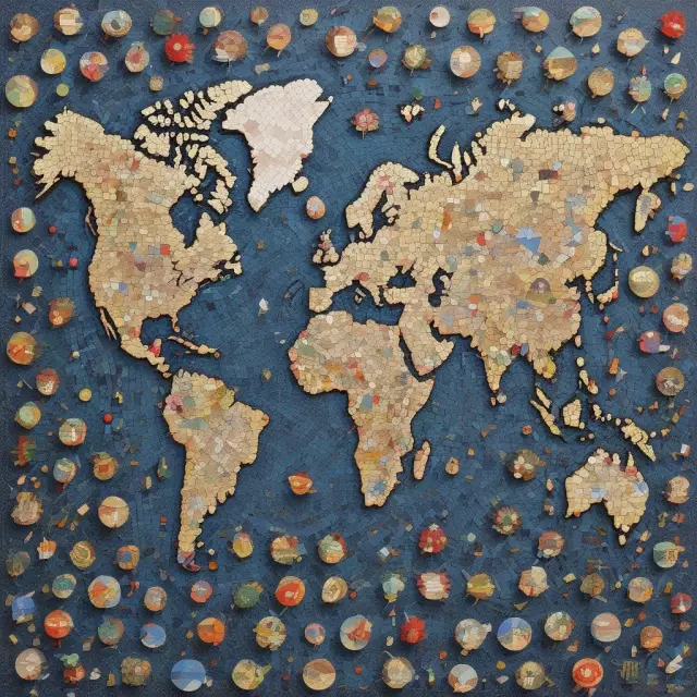 Globe adorned with pins representing varying full retirement ages across various countries