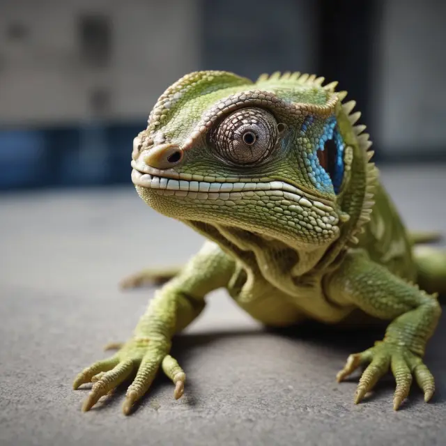 A chameleon morphing through different eras, symbolizing Social Security
