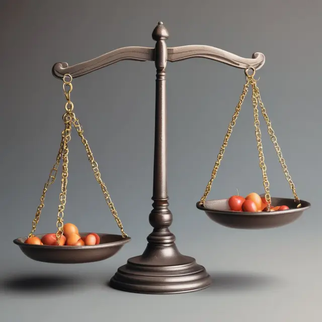 Scales with accounting profit (explicit costs) on one side and normal profit (implicit & explicit costs) on the other, balanced in equilibrium