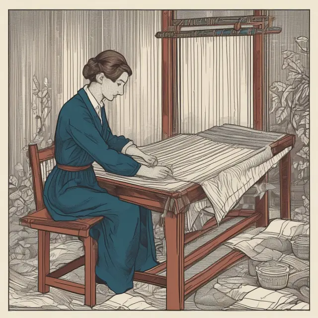 Woman calculating normal profit by integrating implicit costs with accounting profits, creating a balanced financial tapestry