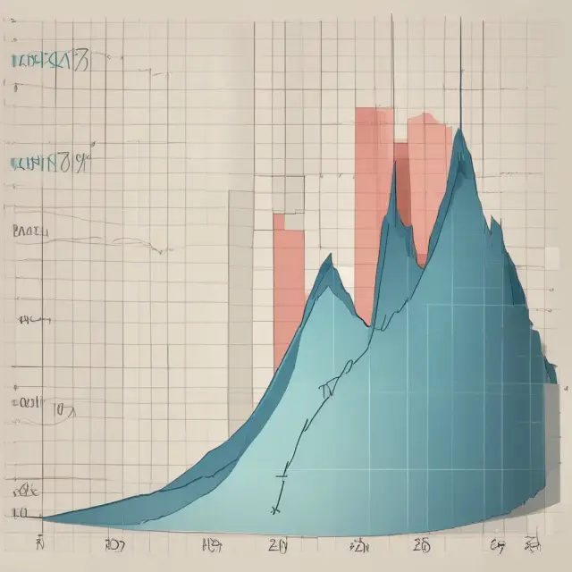 Bell-shaped curve representing the Empirical Rule, overlapping a stock market graph displaying returns