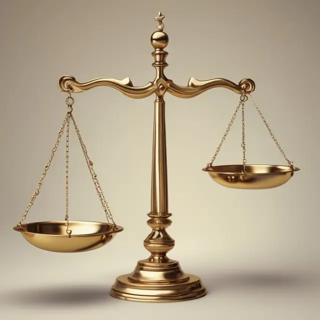 A golden scale balancing ethical principles and economic facts signifies the intersection of normative and positive economics