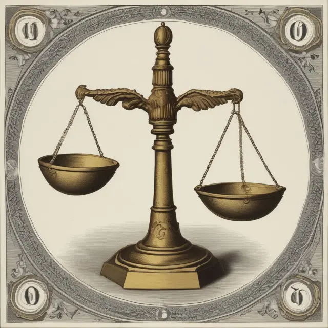Two sides of a scale with nostro and vostro accounts balanced by various foreign currencies
