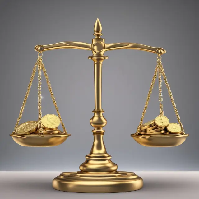 Golden balance scales weighing advantages and disadvantages of maintaining nostro accounts in international banking.