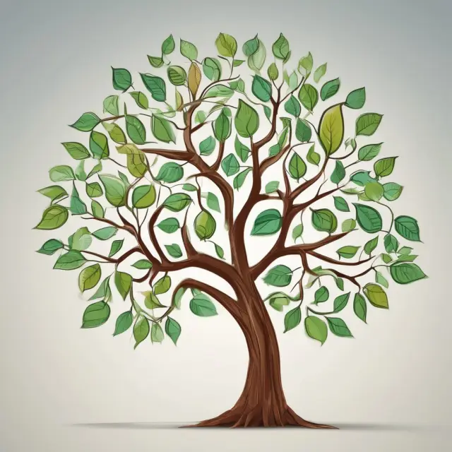 An illustration of a tree with diverse leaves symbolizing various nonprofit organizations, rooted together for unity and growth