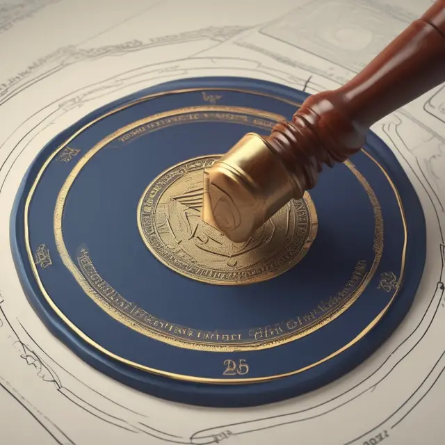 Notary applying digital security seal to virtual scroll, representing the secure future of remote online notarization