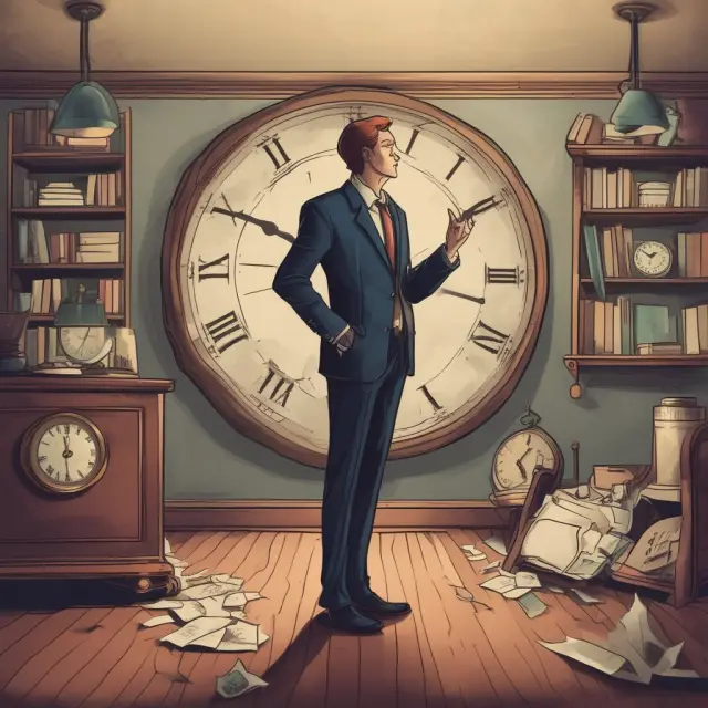 Homeowner evaluating options next to a clock surrounded by mortgage bombs. Understanding the significance of immediate action when facing a Notice of Default.