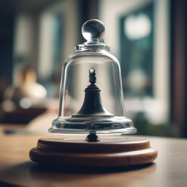 A transparent glass bell displaying reasons for termination of employment relationship