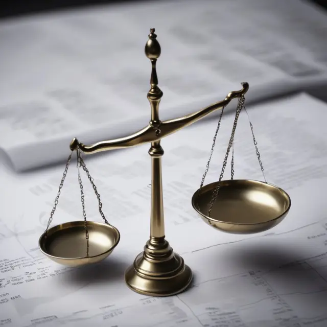 Two scales balance tax implications: one labeled 