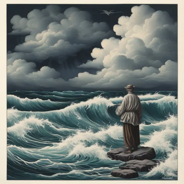 Hand offering comfort amidst a tranquilizing emotional storm, illustrating dealing with emotional aspects of termination.