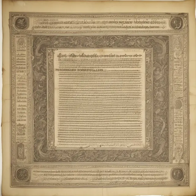 An ancient parchment with bankruptcy proceedings