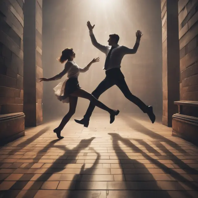 Two investors engaged in a dynamic dance, exchanging notional principal amounts to manage interest rate risks and enhance investment strategies