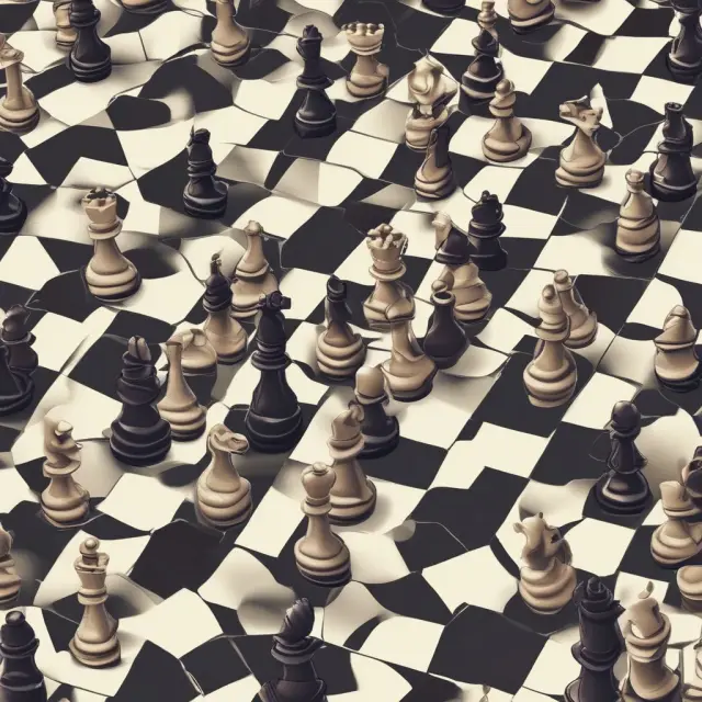 A grand chess game unfolds as investors maneuver notional principal amount pieces to symbolize strategic financial decision-making in institutional investments