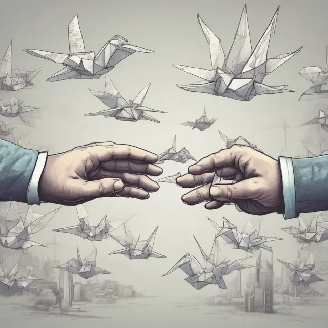 Clearinghouse facilitating the transfer of complex financial contracts through the art of origami, ensuring continuity and reducing risk