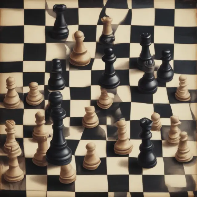 A metaphorical image of a novation agreement: Shifting chessboard pieces represent replaced parties, illustrating the transfer of benefits and burdens in a new contract.