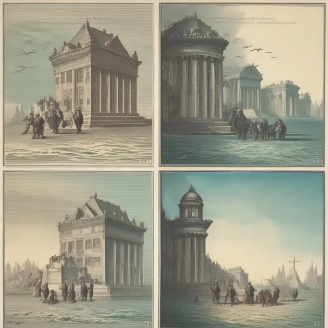 An image depicting the historical transformation of NOW Accounts and demand deposit accounts in a metaphorical ocean of change