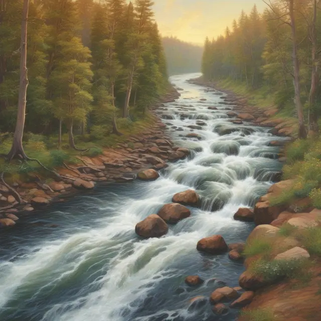 A river flowing from Ronald Haselton holding a NOW Account, representing the historical evolution of NOW Accounts and their influence on modern interest-bearing checking accounts
