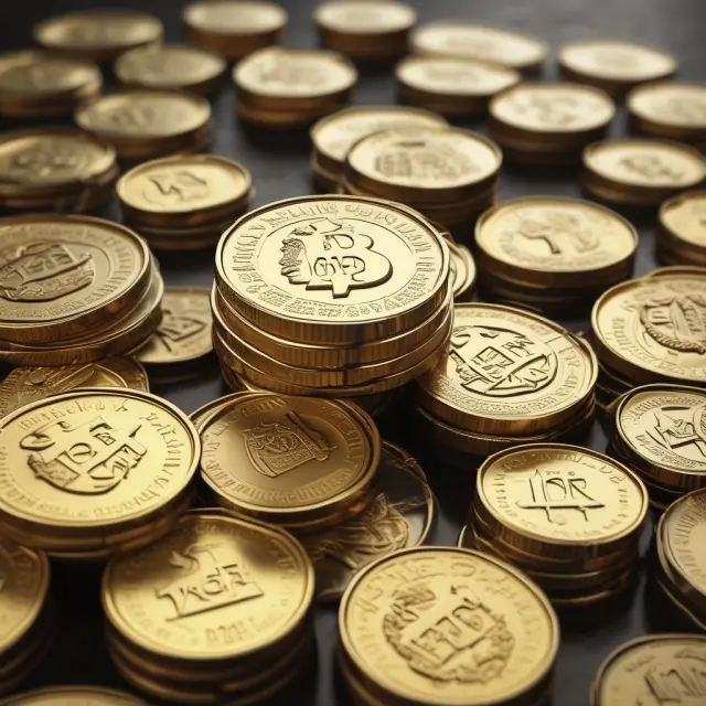 Gold coins traveling through a dimensional portal, representing the concept of net present value theory and its connection to time value of money