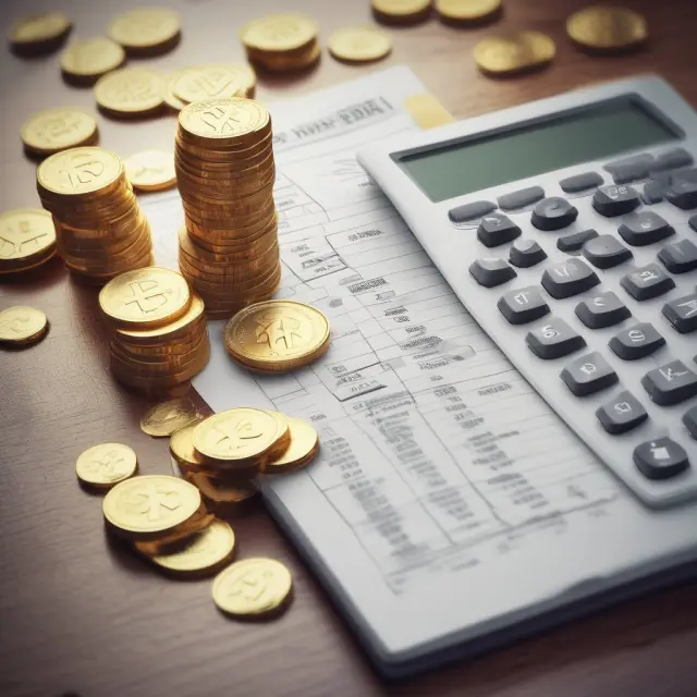 Golden coins representing cash flows merge into an Excel calculator, revealing a positive Net Present Value (NPV)