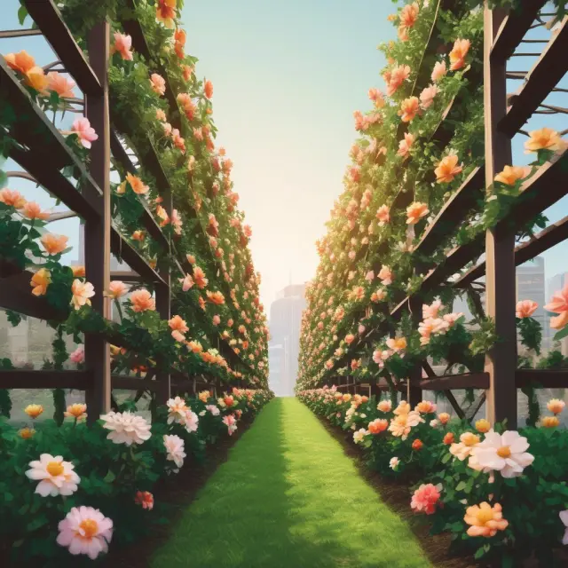 An illustration of a flourishing trellis displaying various investment options like stocks, bonds, mutual funds, target date funds, managed accounts, money market funds, and alternative investments