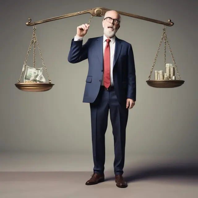 An executive holding scales, considering the impact of tax rates and rollover options on their Non-Qualified Deferred Compensation (NQDC) savings