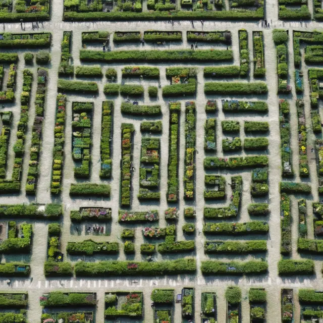 A lush garden filled with globes representing multinational corporations thriving in the NASDAQ Global Select Market Composite