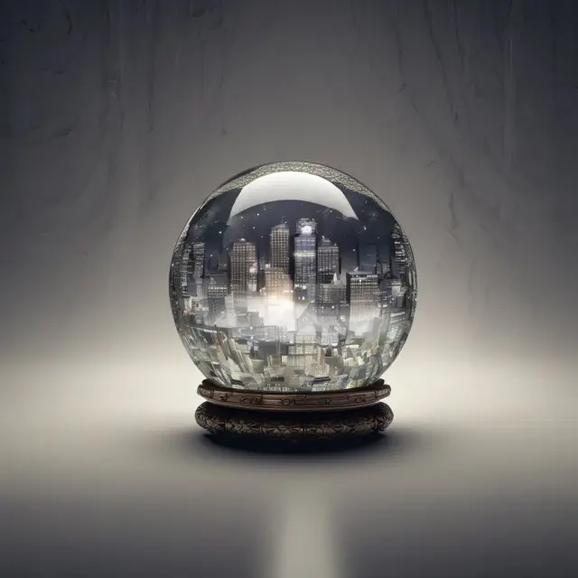 A crystal ball with the NRD logo reflecting future innovations in securities regulation