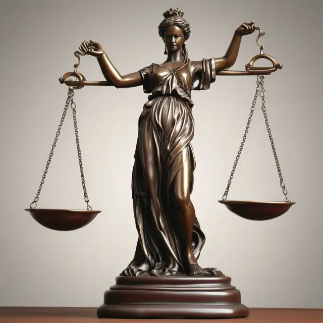 A juggler balances scales of justice while handling money bags, symbolizing the complexities of dealing with NSF fees and consumer protection.