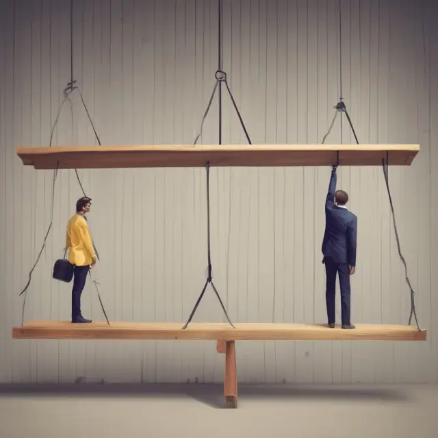 A balanced scale illustrating benefits (tax incentives) and risks (market volatility) for employees with non-qualified stock options