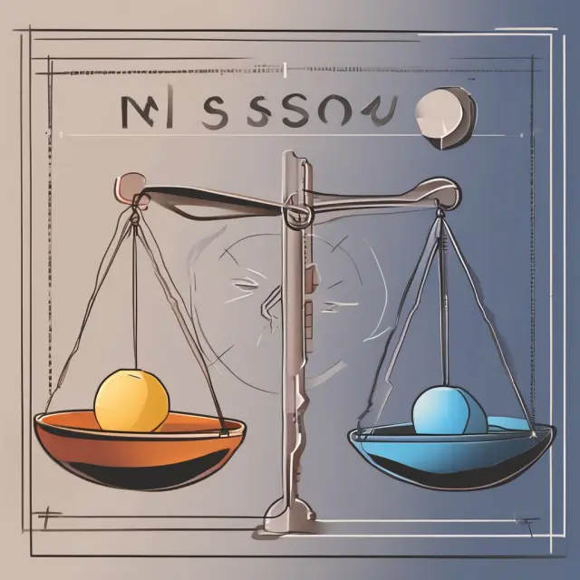 Comparison of two scales: one for NSOs with sun symbol, the other for ISOs with moon symbol, balanced atop a financial graph