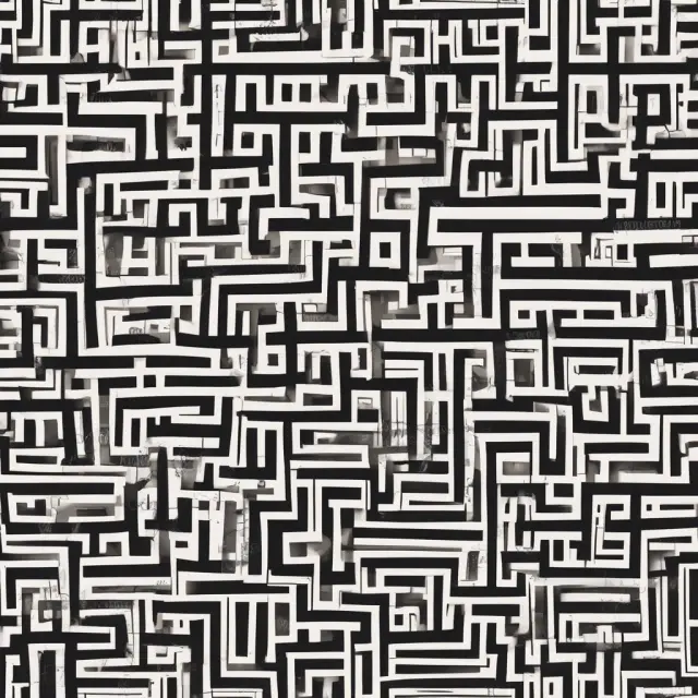 An intricate maze filled with null hypothesis testing symbols unveiled, depicting a quest for truth in statistics