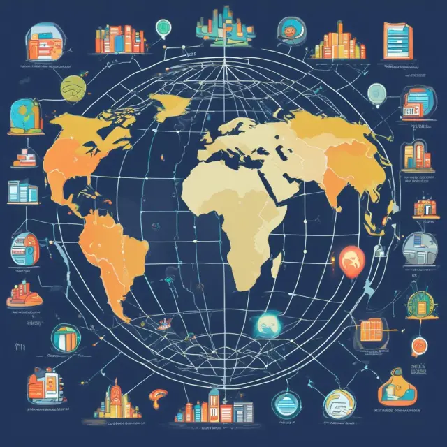 A digital globe depicting essential financial exchanges, including the New York Board of Trade (NYBOT) as part of Intercontinental Exchange (ICE), connected in a network.