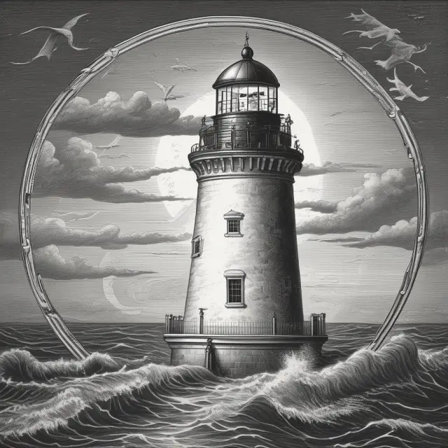 A lighthouse illuminating common NYSE Arca questions and their answers, symbolizing clarity in financial complexities