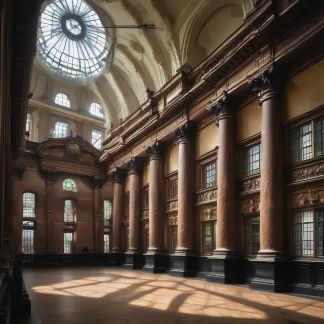An image of the Amsterdam Stock Exchange, showing a blend of historical architecture and modern trading activity.