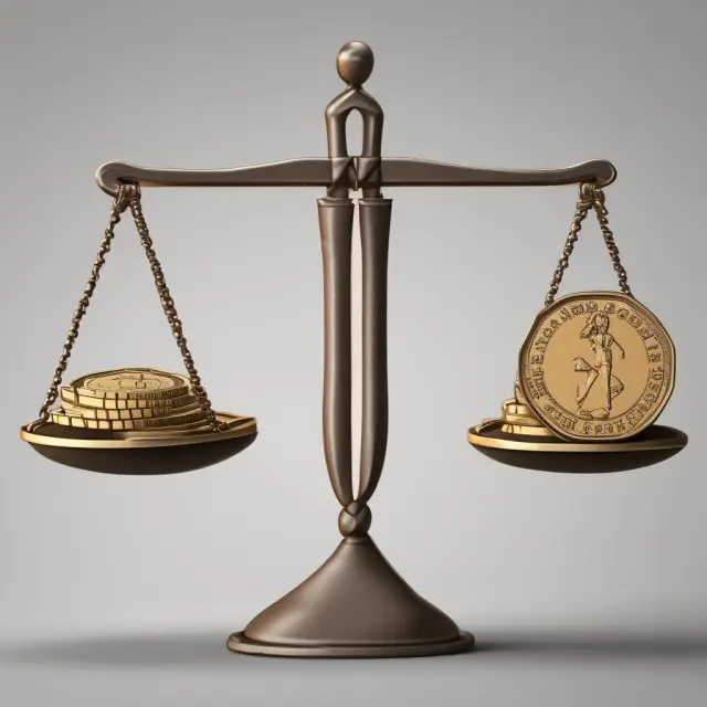 Fair coin symbolizing independent events, balanced between heads and tails
