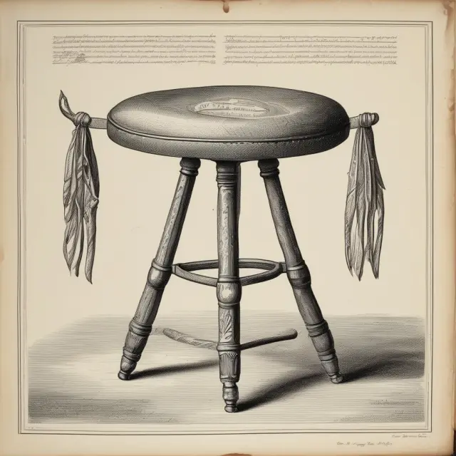 An image of a three-legged stool representing the balance between the US Constitution, federal government, and states